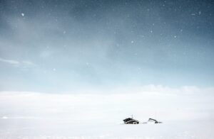 snow covered house